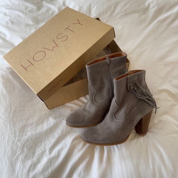 Free People Shoes - Howsty Marci Suede Western Bootie in Grey Size 39